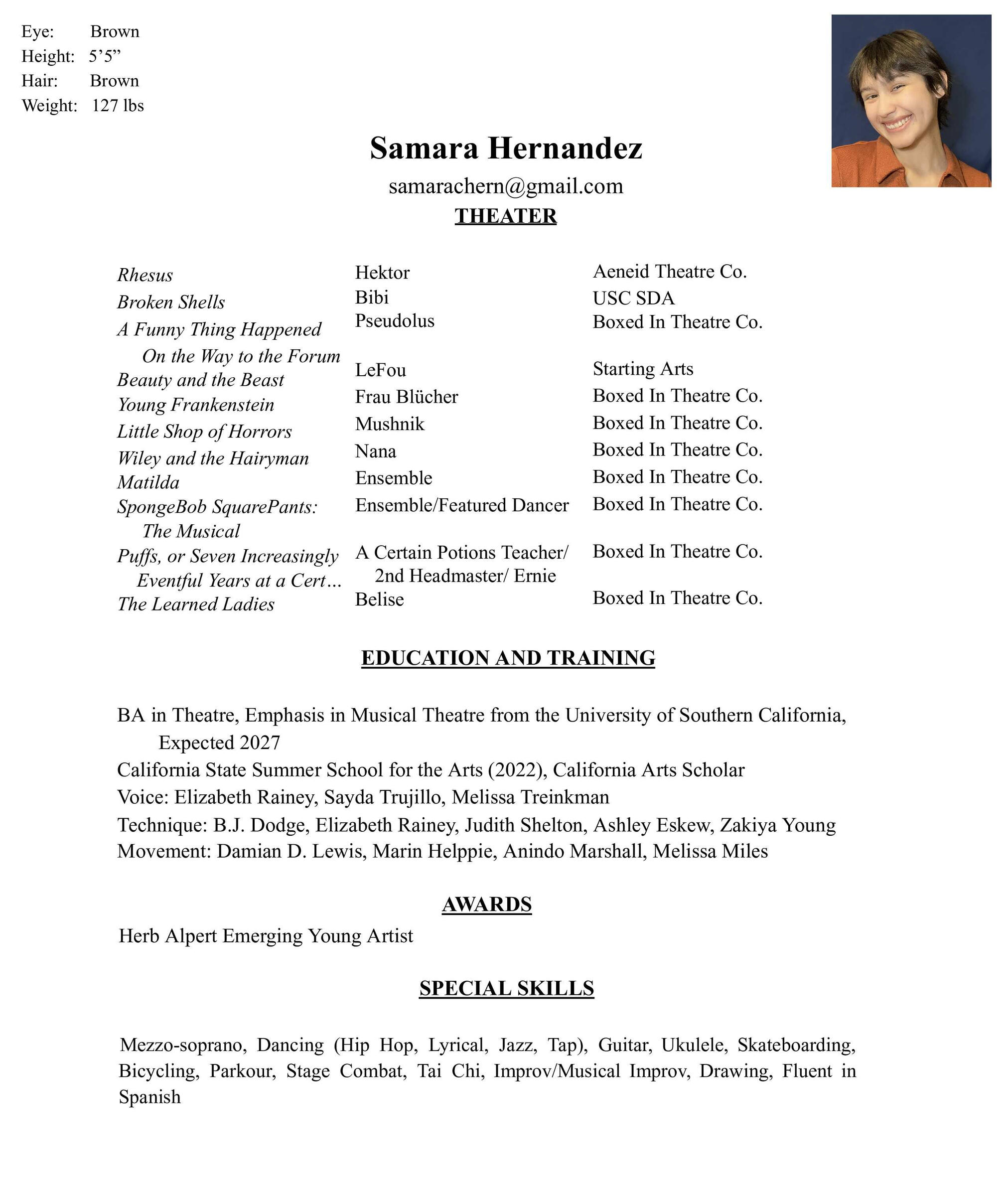 Samara Hernandez Resume