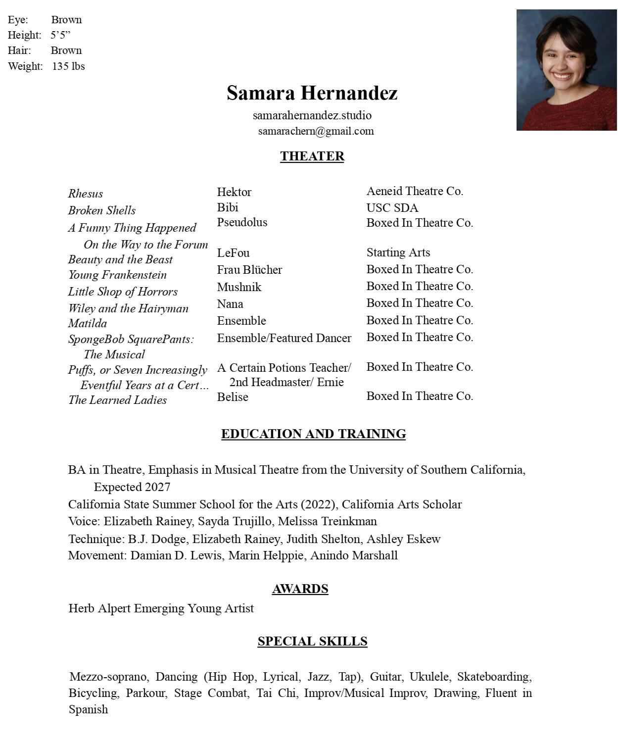 Samara Hernandez Resume